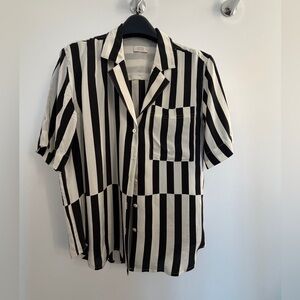 AYR Black Regatta Strips Pool Boy Blouse